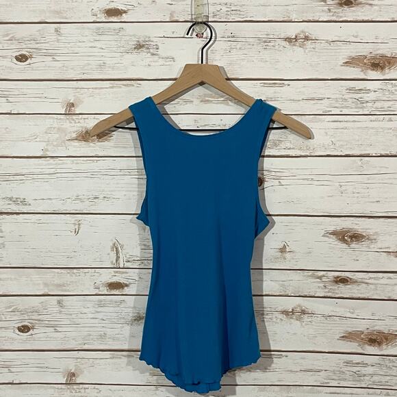 Free People Pfeiffer Twist Back Ribbed Tank - Blue - XS - Picture 9 of 12